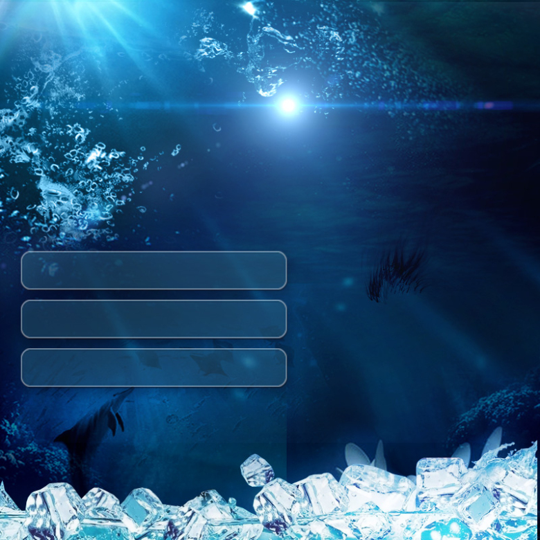 蓝色大海冰块冰箱PSD分层主图背景素材