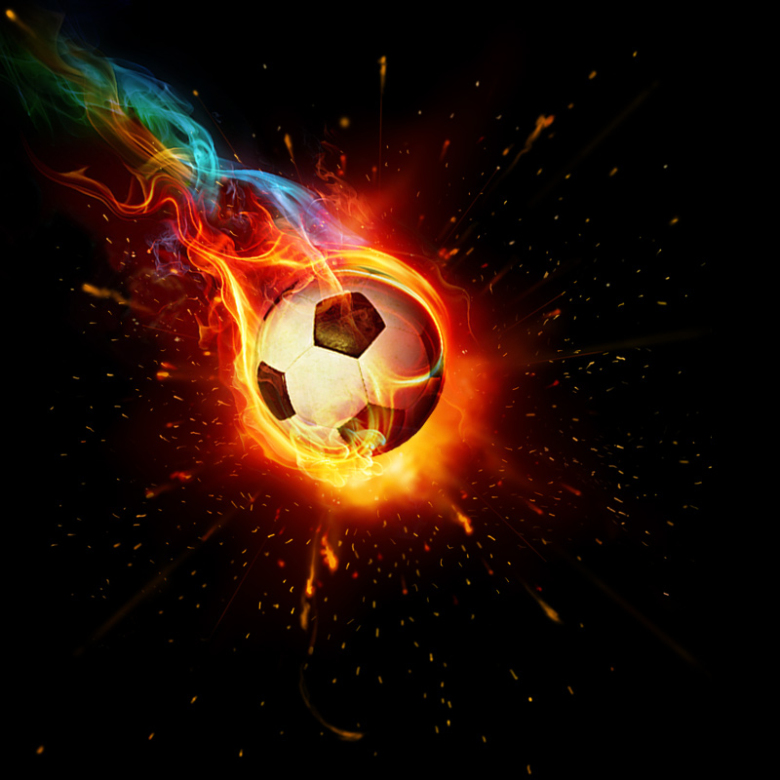 火焰足球运动类产品主图