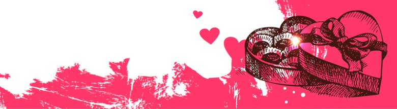 粉红色巧克力爱情Banner