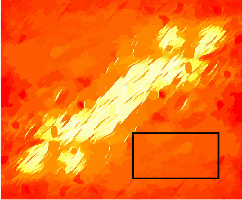 水彩橙色火焰渐变文艺背景素材