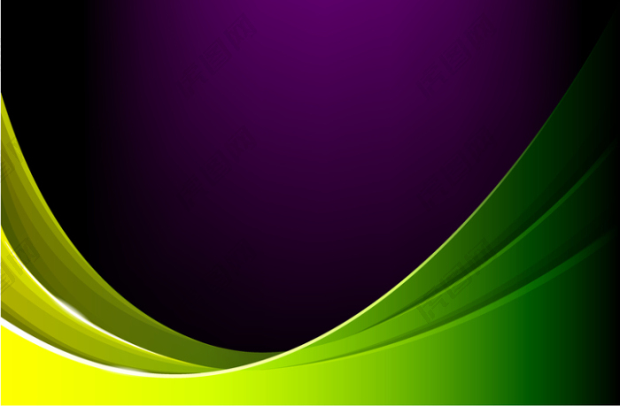 紫色底纹绿色渐变线条背景