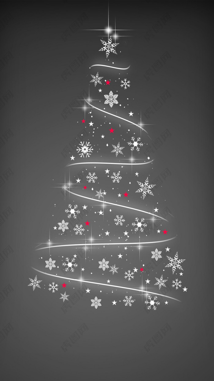 圣诞节创意圣诞树H5渐变背景psd下载