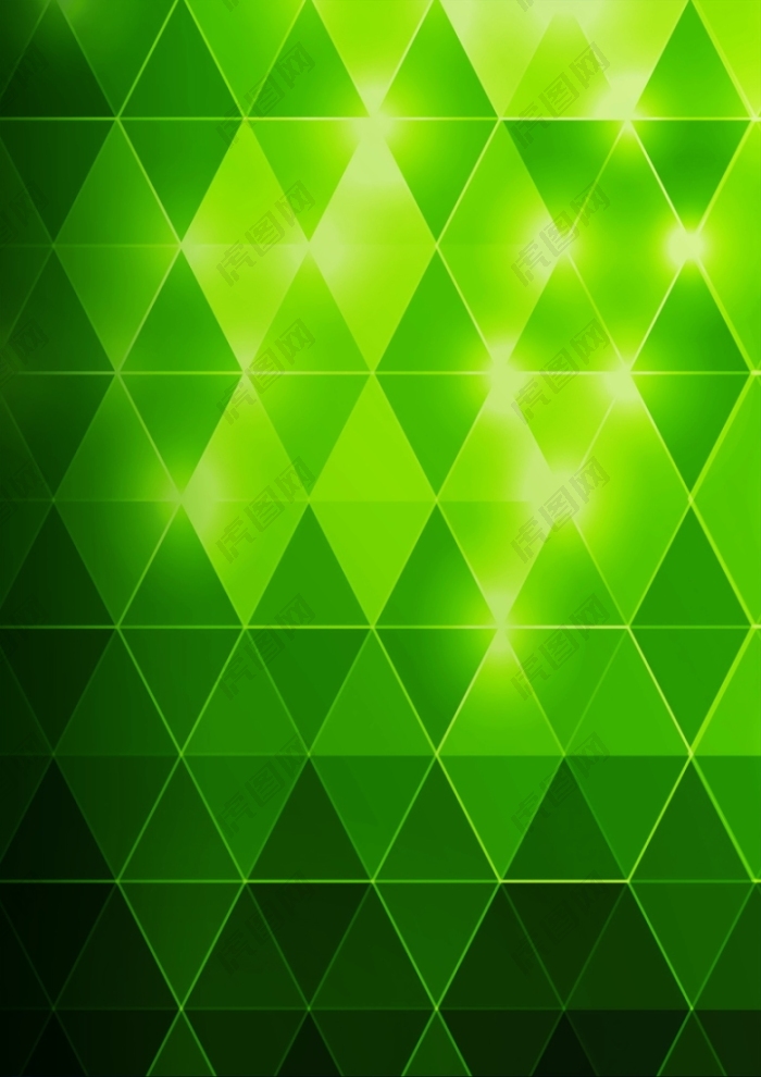 绿色三角形广告背景