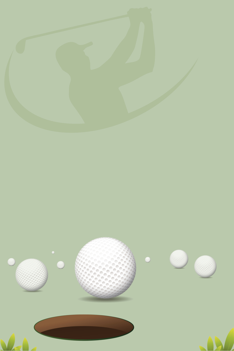 高尔夫球运动海报背景素材