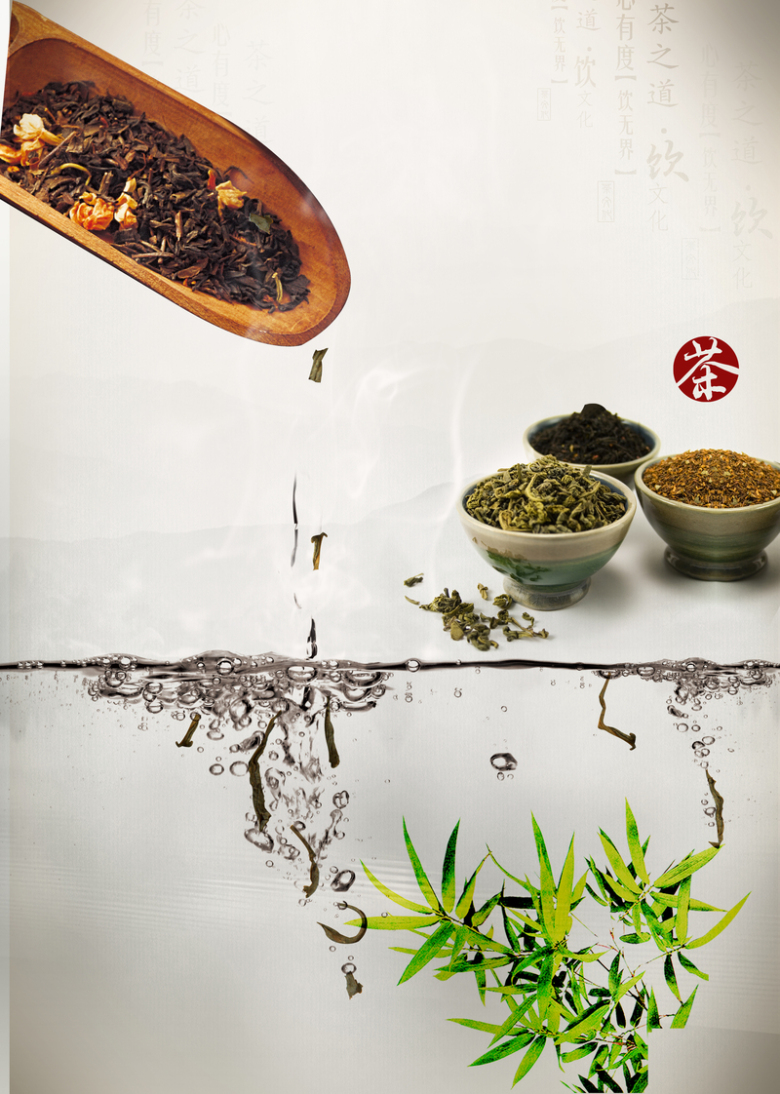 中国风传统茶文化背景素材