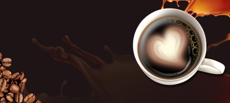 517美食节咖啡豆经典品质棕色背景