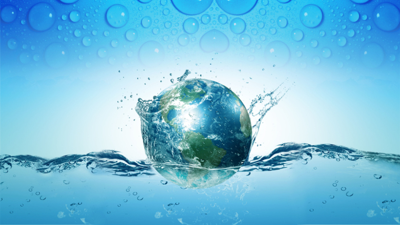地球水资源海报背景素材