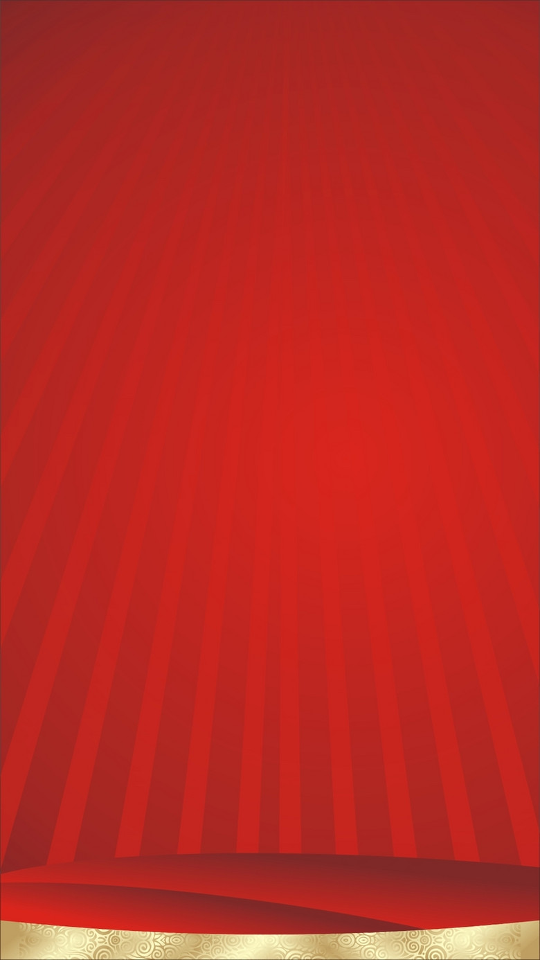 扁平红色渐变线条矢量H5背景素材