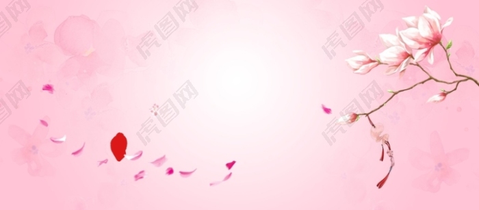38妇女节唯美简约粉色背景