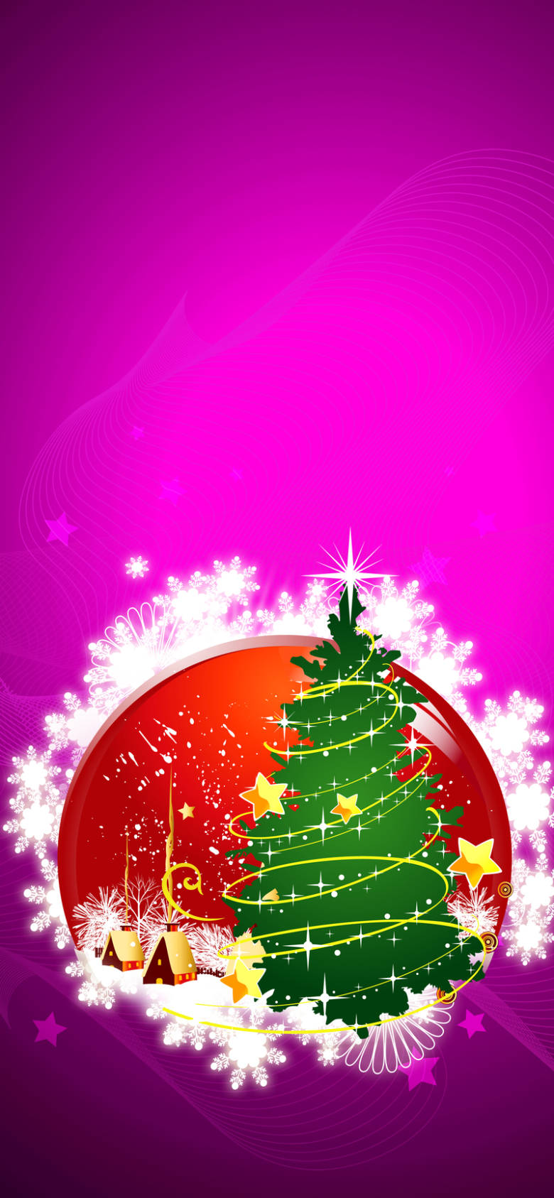 平安夜圣诞节紫色背景图