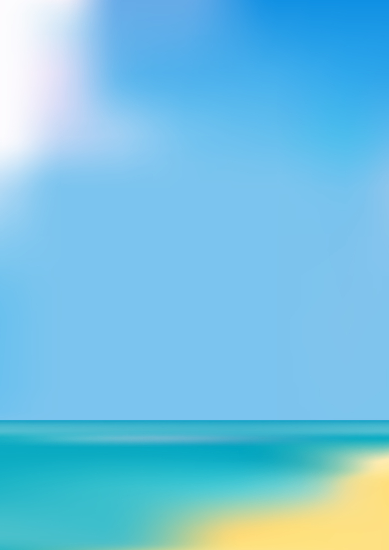 蓝色天空沙滩海报背景