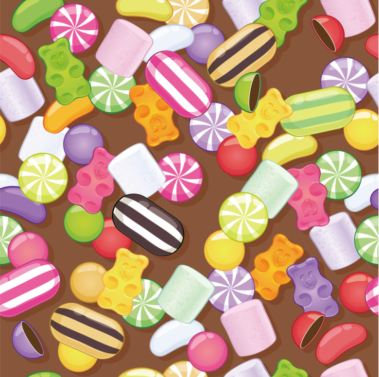 糖果巧克力零食海报背景