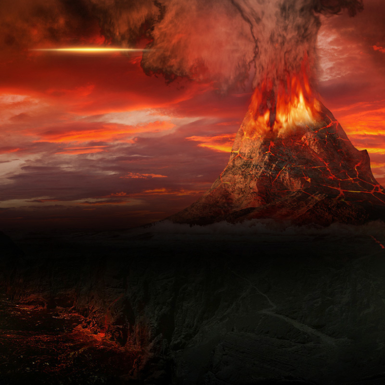 火山喷发科幻家电数码主图