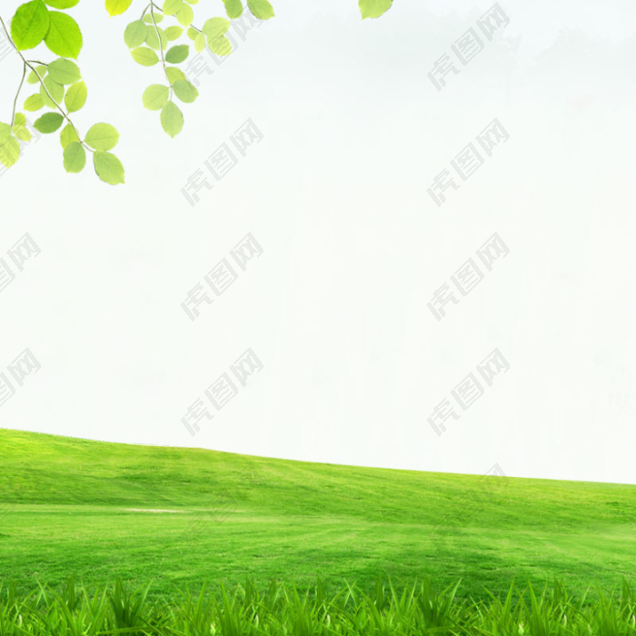 绿色清新草原背景图片