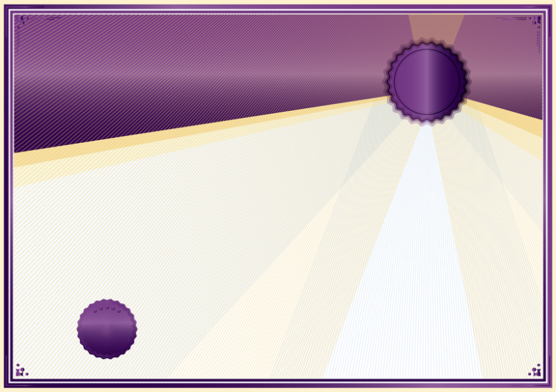 紫色矢量证书花纹边框背景
