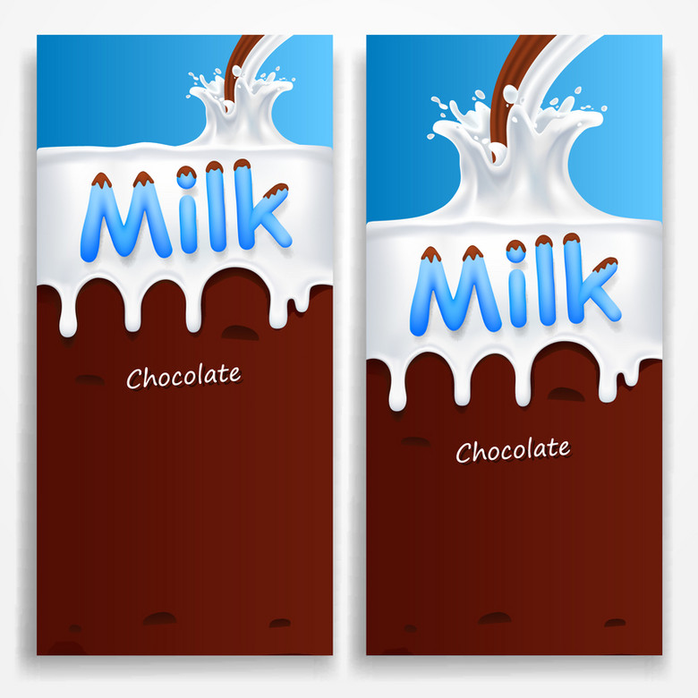 牛奶巧克力包装背景素材