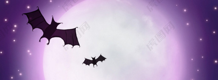 万圣节鬼节蝙蝠背景banner