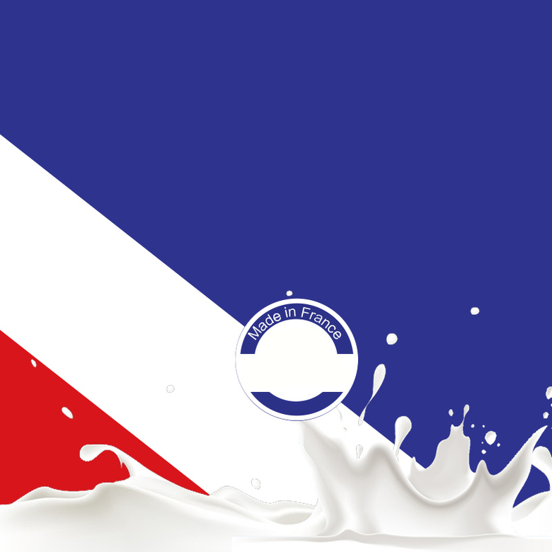 简约法国进口牛奶食品PSD分层主图背景