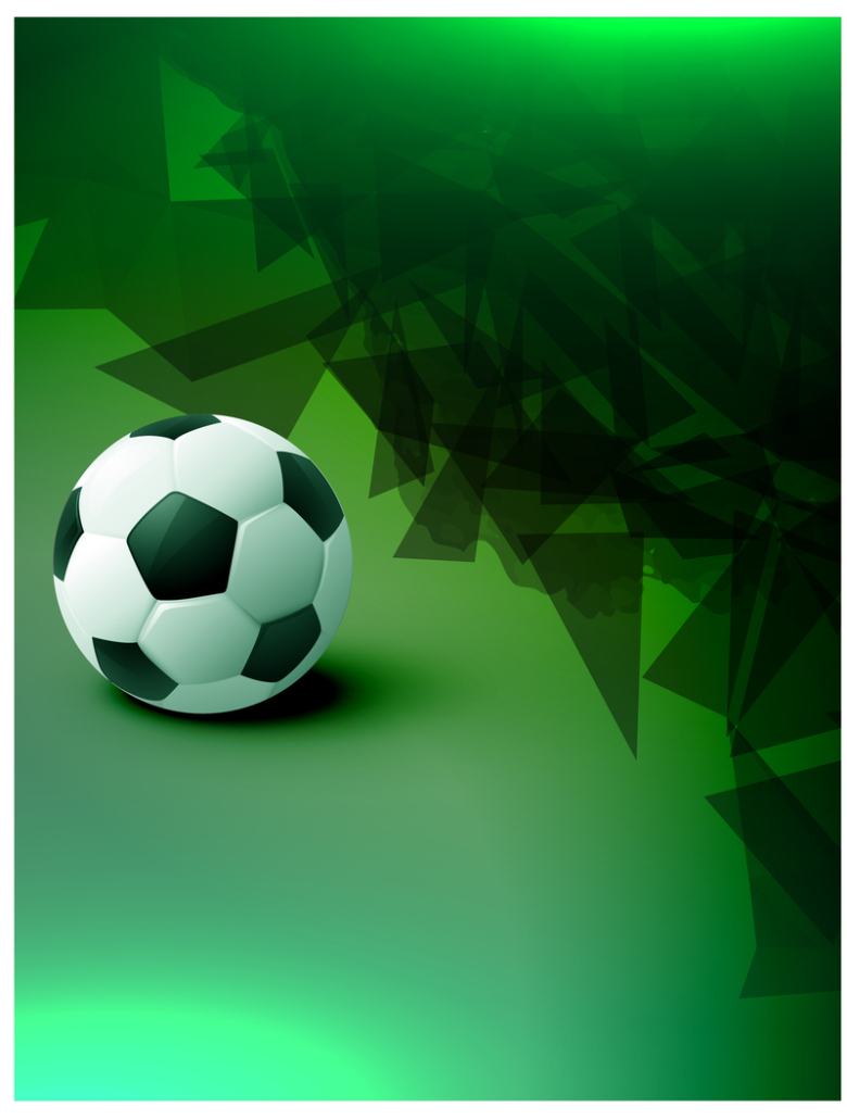 绿色调的足球主题海报背景