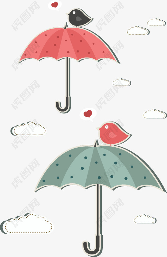 雨伞装饰元素