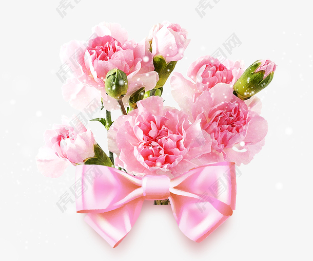 免抠粉色玫瑰花装饰