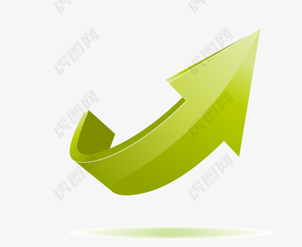 矢量立体绿色箭头PNG图片