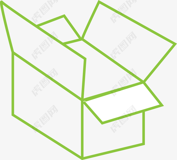 绿色箱子矢量素材图