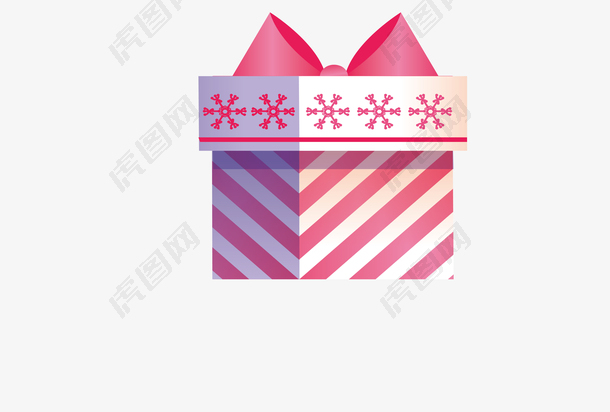粉色条纹圣诞礼物