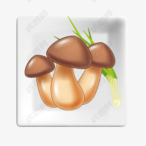卡通香菇元素装饰设计