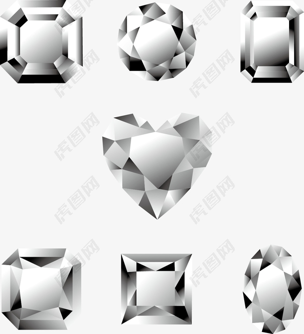 水晶钻石矢量素材