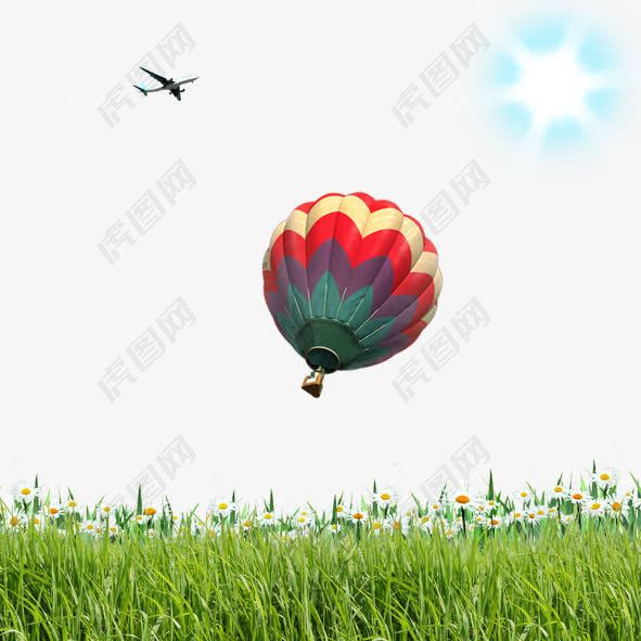 草原上的热气球
