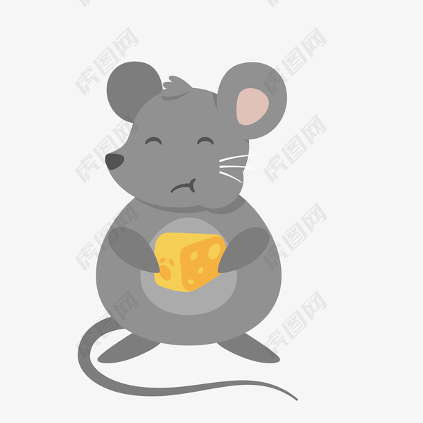 可爱动物小老鼠吃东西