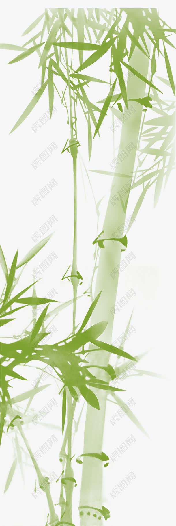 淡绿色的竹子