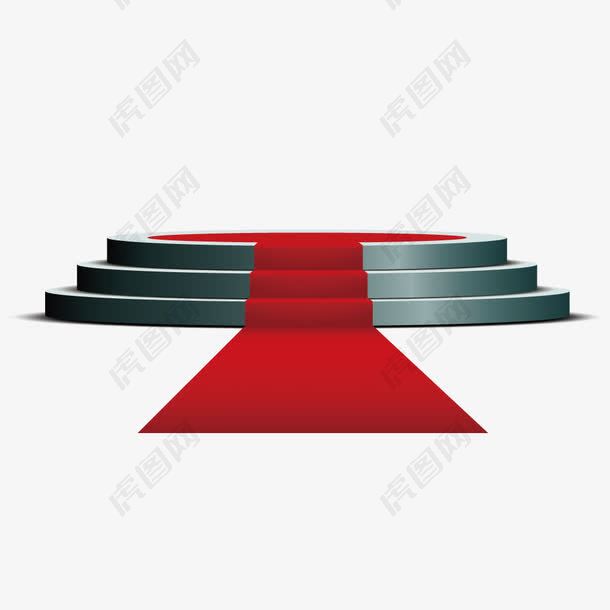 圆形舞台红色地毯