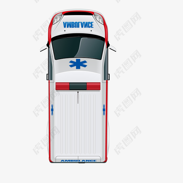 救护车车辆俯视图设计