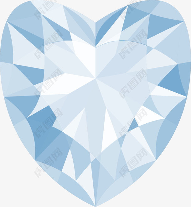 几何透明桃形钻石素材