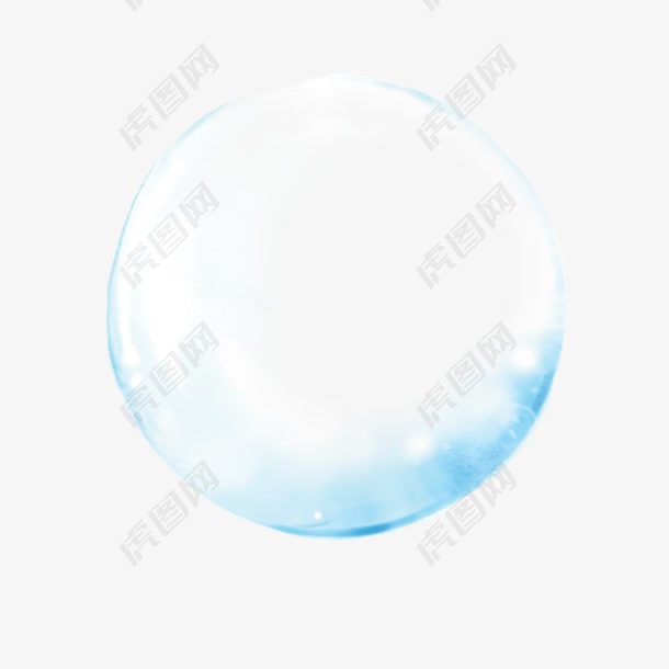 蓝色气泡立体效果素材