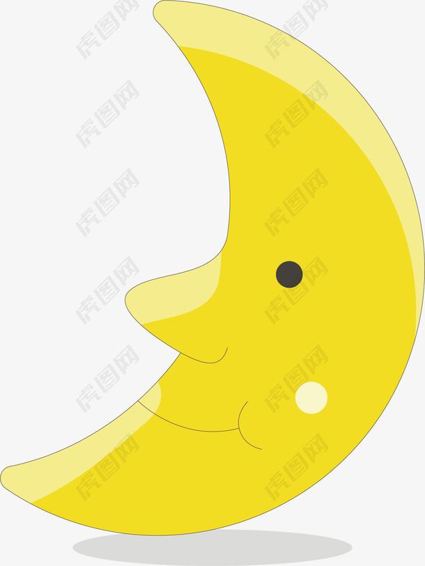 矢量图黄色月亮宝宝
