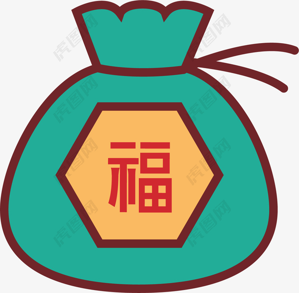 中式传统福袋装饰图案