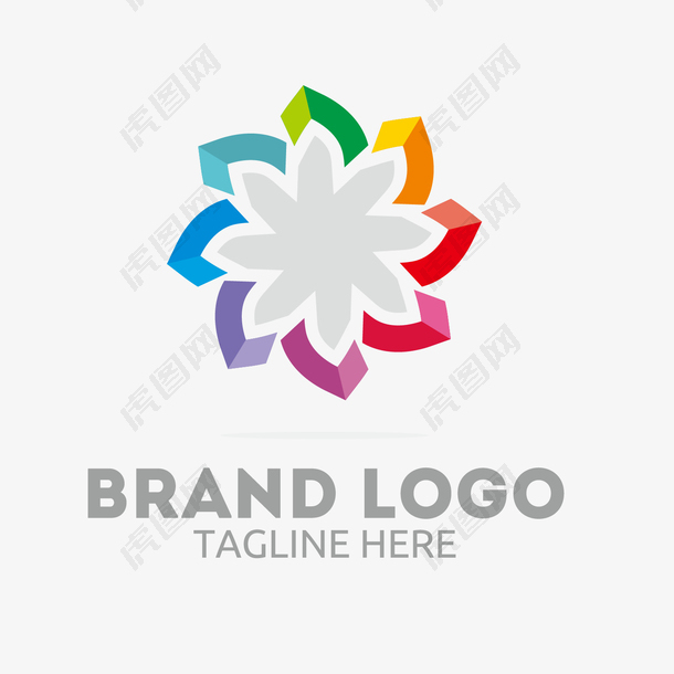 彩色花朵精美logo