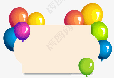 气球装饰卡片矢量素材
