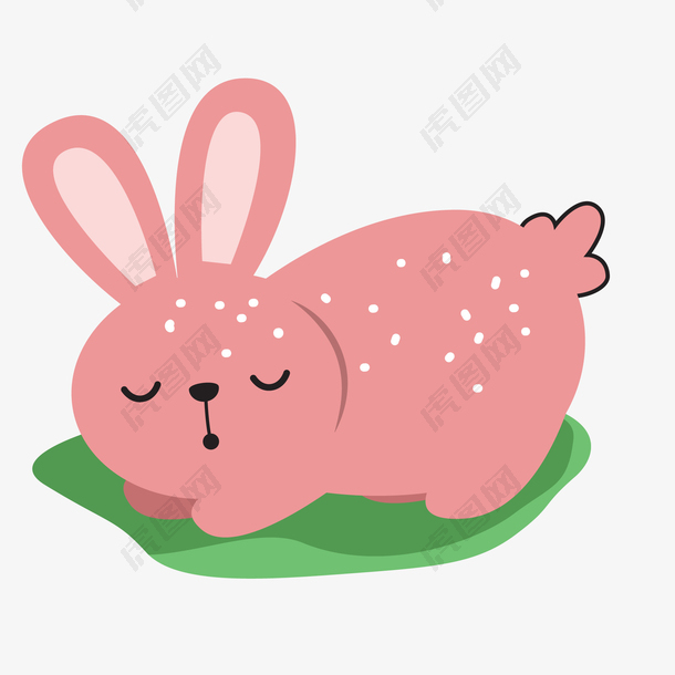 睡觉的可爱小兔子设计