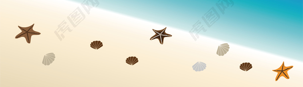 海边沙滩海星贝壳