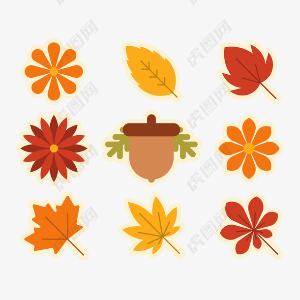秋季植物矢量图
