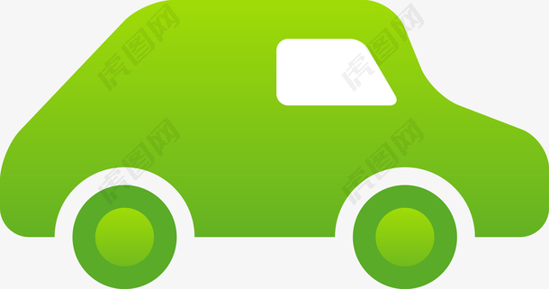 绿色节能小汽车图