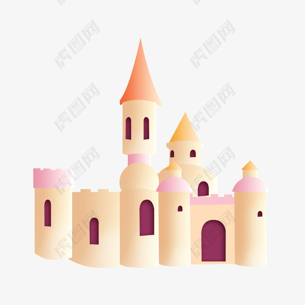 微立体彩色城堡