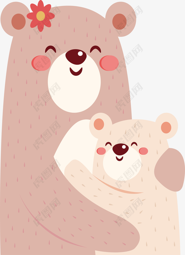 可爱亲情母子熊设计
