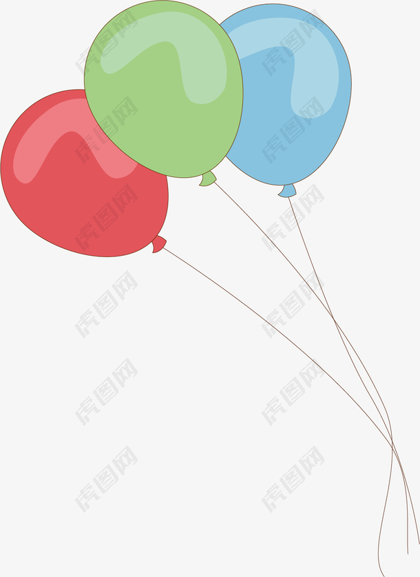 矢量图彩色的气球