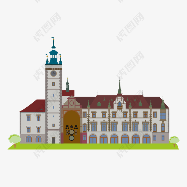 捷克共和国复古建筑旅游景点