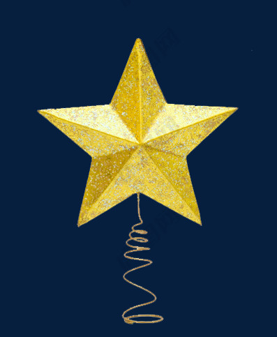 金色星星圣诞装饰